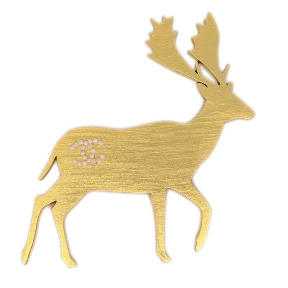 Chanel Deer Gold Brooch Pin 01A 153104 - Picture 1 of 4
